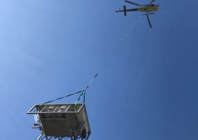 Livraison spa inox par hélicoptère