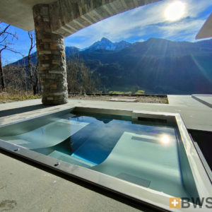 Spa inox BWS encastré chalet montagne